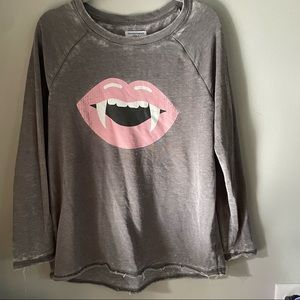 Grayson Threads lightpull pullover fang mouth